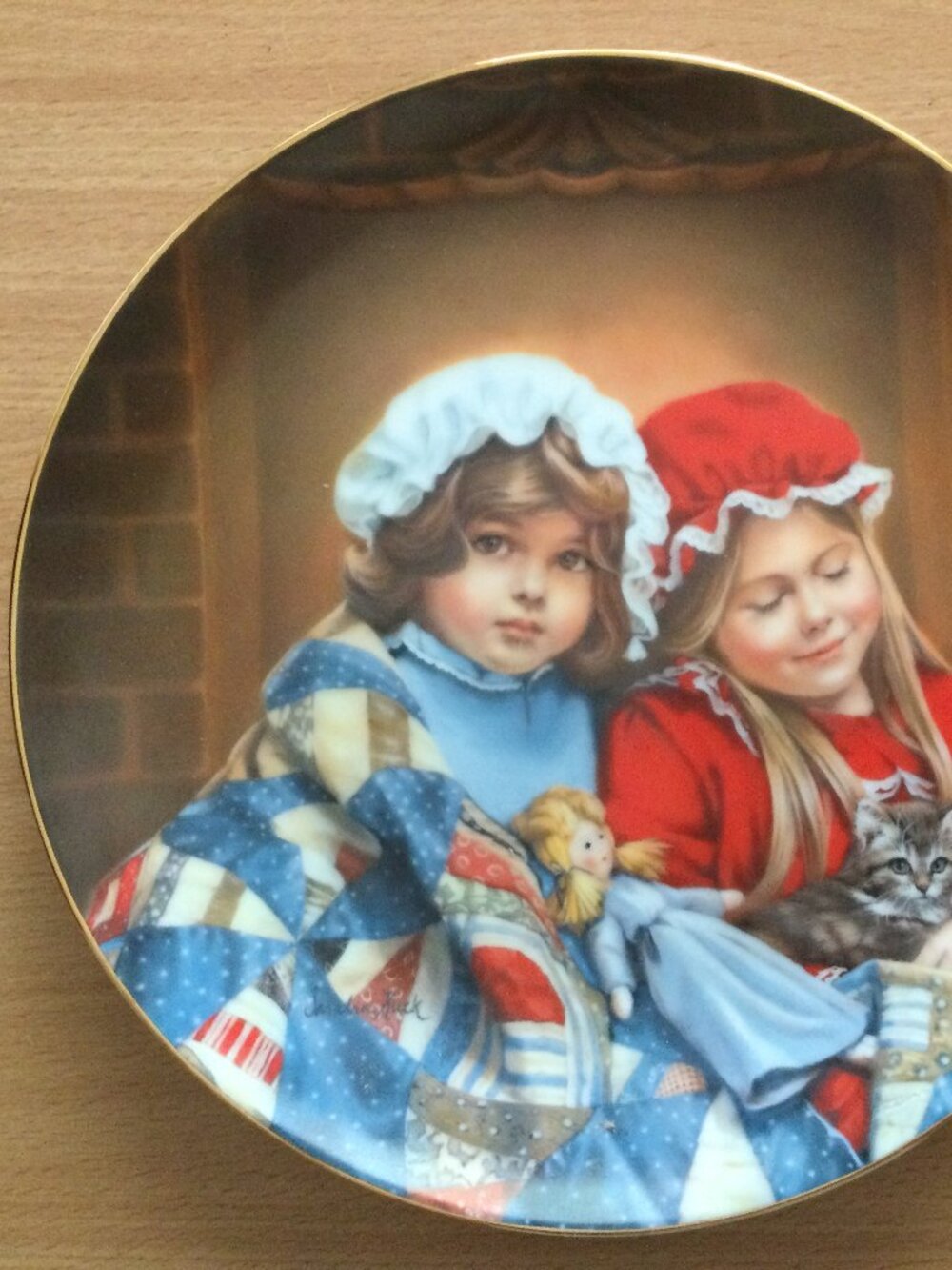 Reco “Fireside Dreams” Sandra Kuck Collector Plate – 1984 Limited Edition